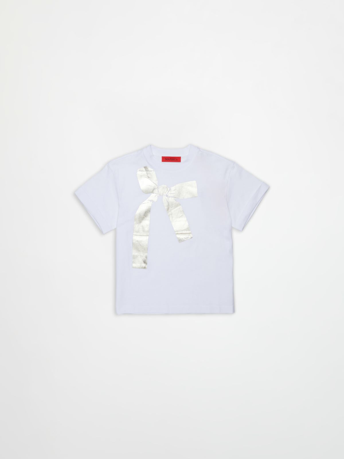 T-shirt avec imprimé nœud métallisé KID - BLANC - MAX&Co.