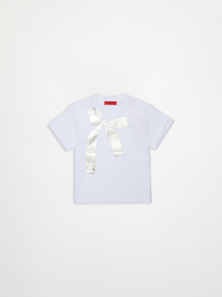 T-shirt avec imprimé nœud métallisé KID - BLANC - MAX&Co.