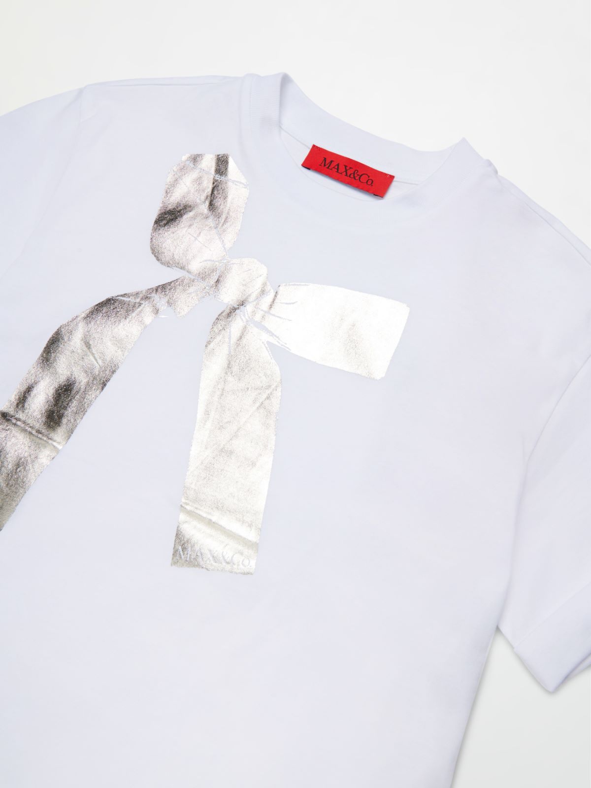 T-shirt avec imprimé nœud métallisé KID - BLANC - MAX&Co. - 3