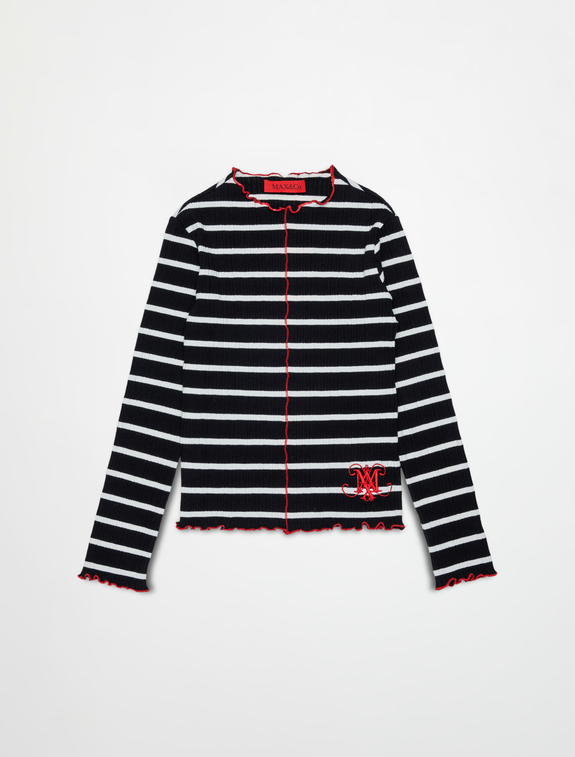 T-shirt à rayures avec logo KID - MAX&Co.