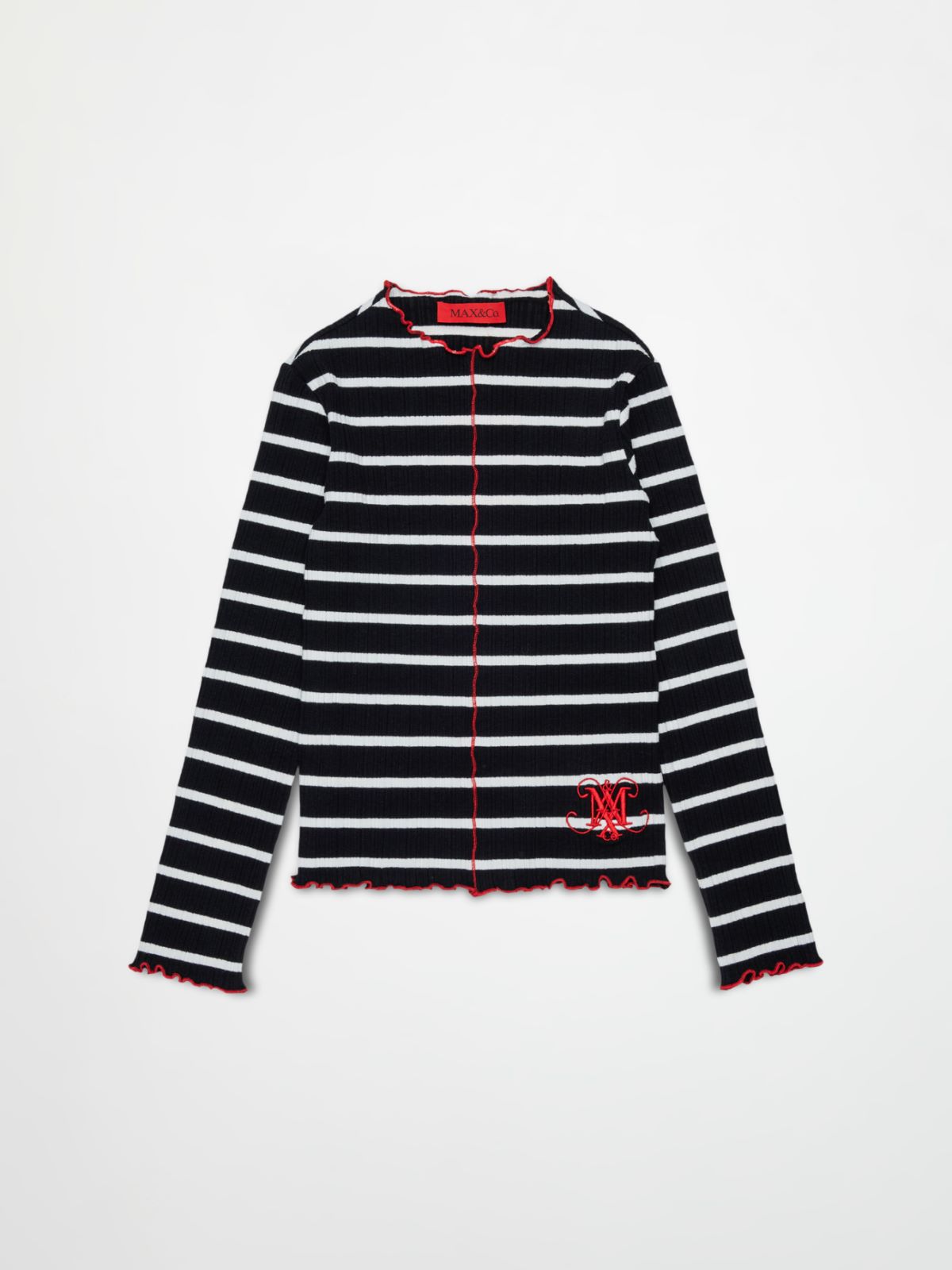 Striped T-shirt with logo KID - BLACK - MAX&Co.