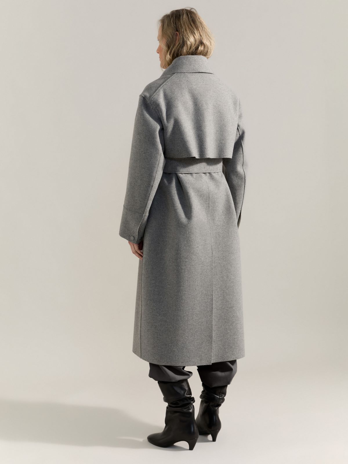Reversible coat Raeburn &Co.llaboration - MELANGE GREY - MAX&Co. - 2