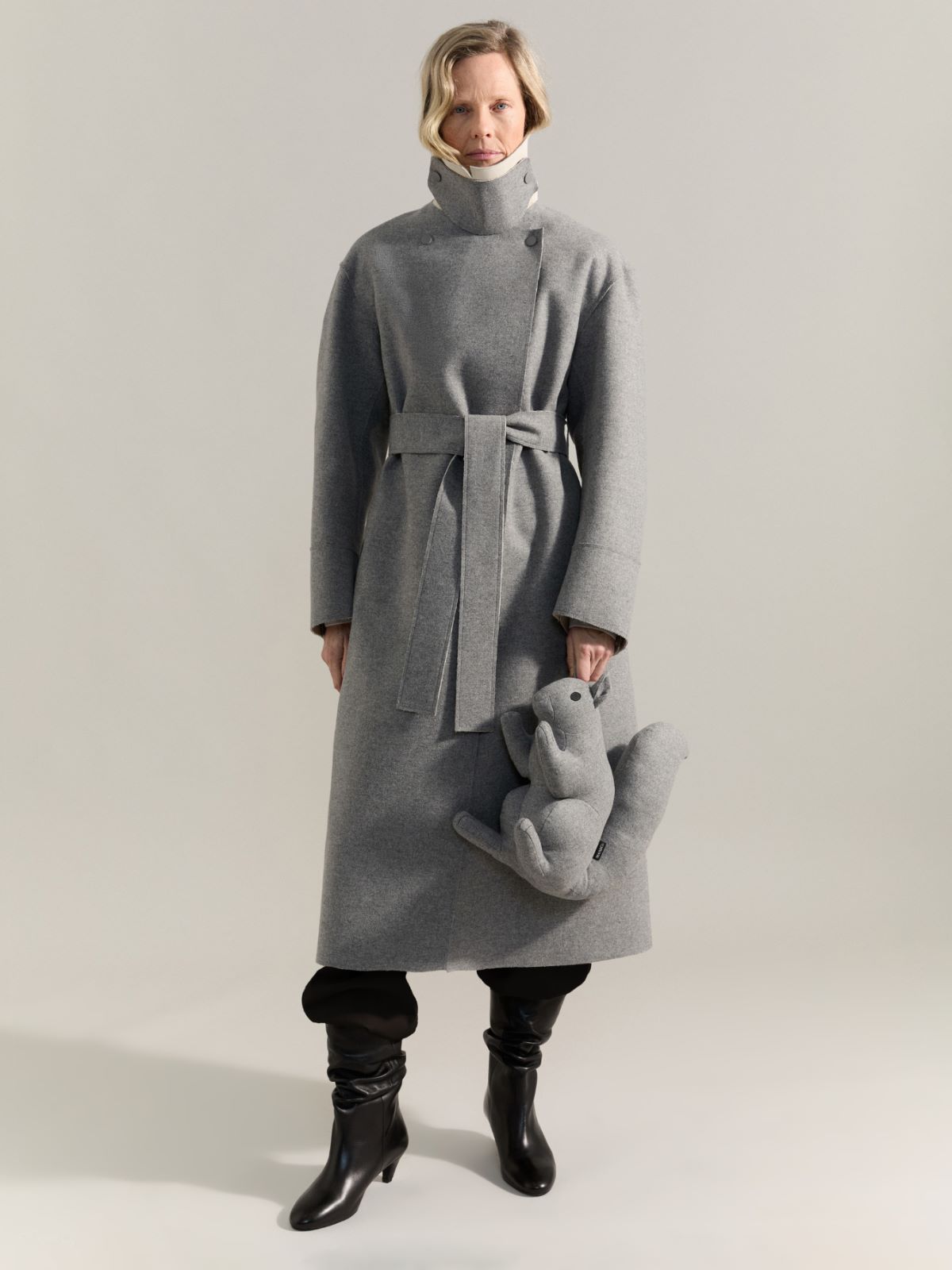 Reversible coat Raeburn &Co.llaboration - MELANGE GREY - MAX&Co. - 6