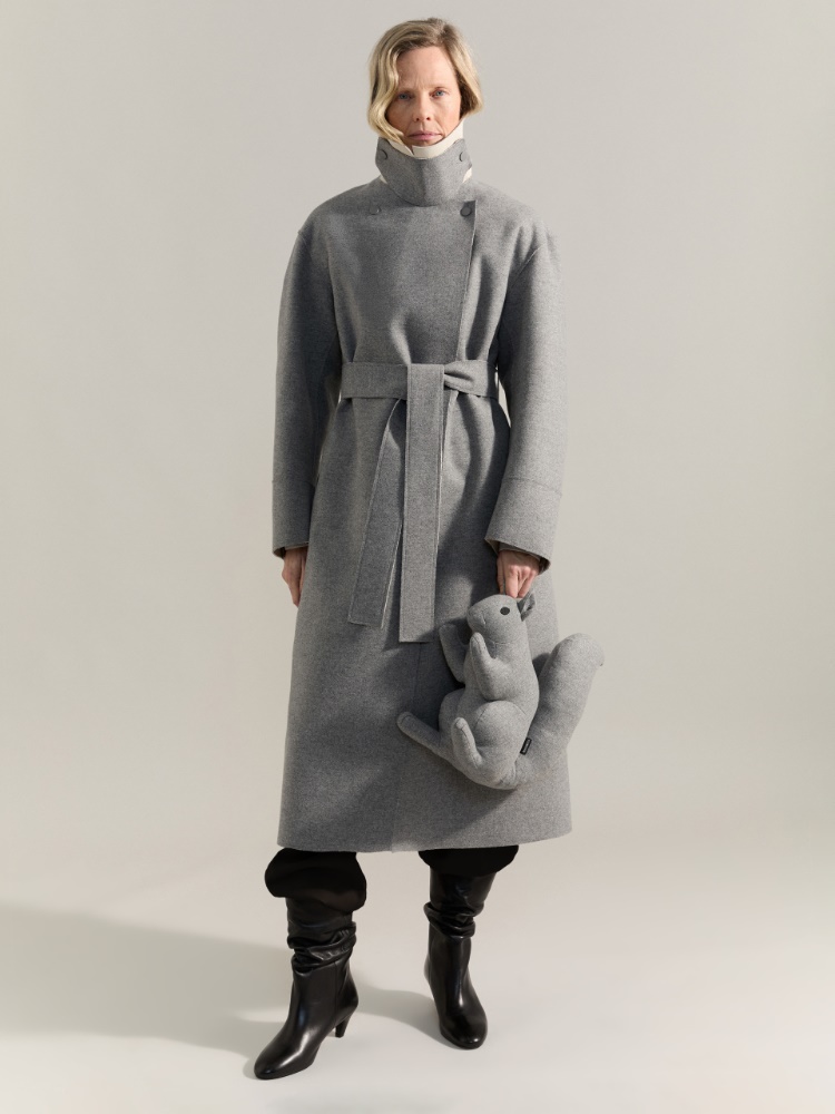 Reversible coat Raeburn &Co.llaboration - MELANGE GREY - MAX&Co. - 6