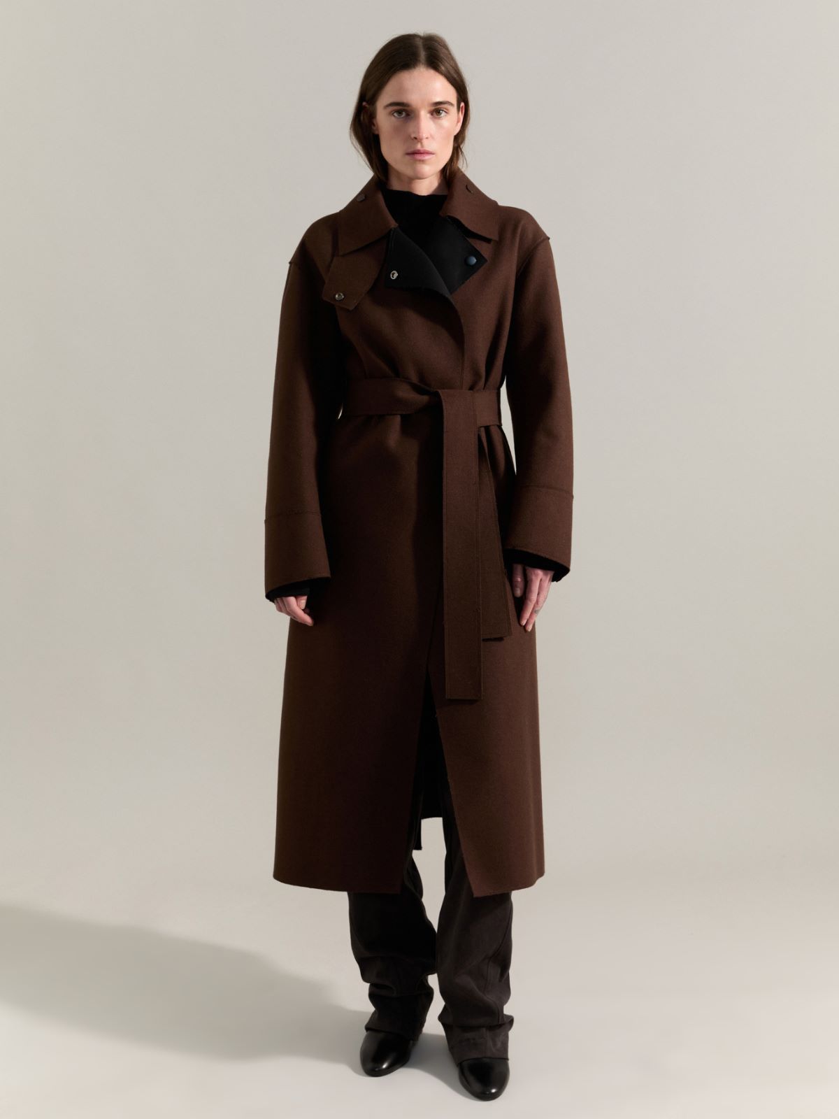 Reversible coat Raeburn &Co.llaboration - DARK BROWN - MAX&Co.