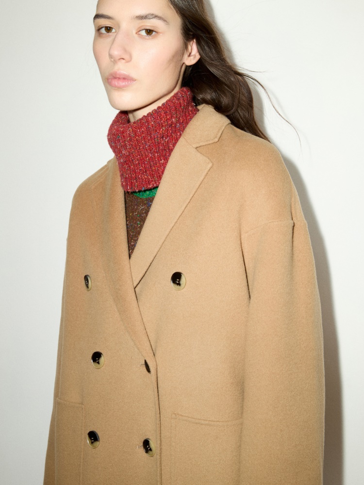 Double-woven wool coat - CAMEL - MAX&Co. - 3
