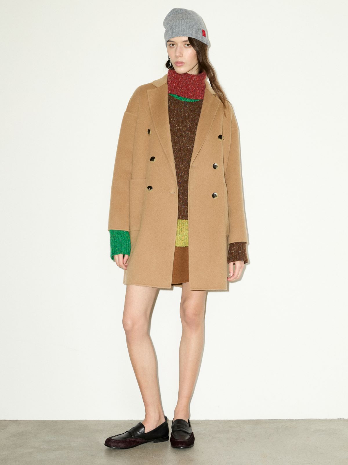 Double-woven wool coat - CAMEL - MAX&Co. - 4
