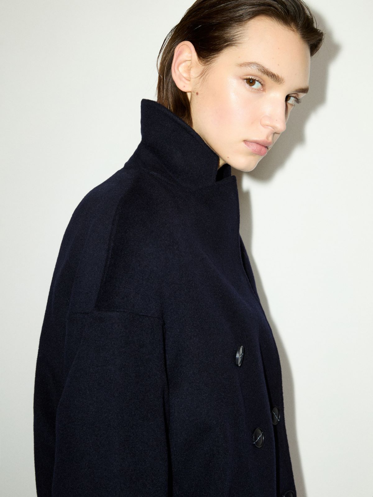 Double-woven wool coat - NAVY - MAX&Co. - 3
