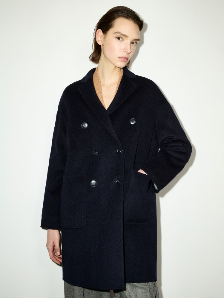 Double-woven wool coat - NAVY - MAX&Co.