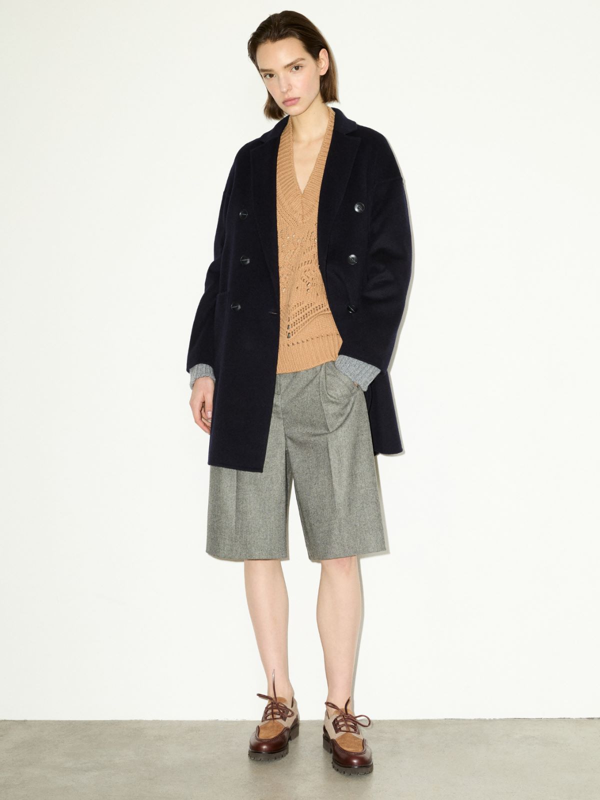 Double-woven wool coat - NAVY - MAX&Co. - 4