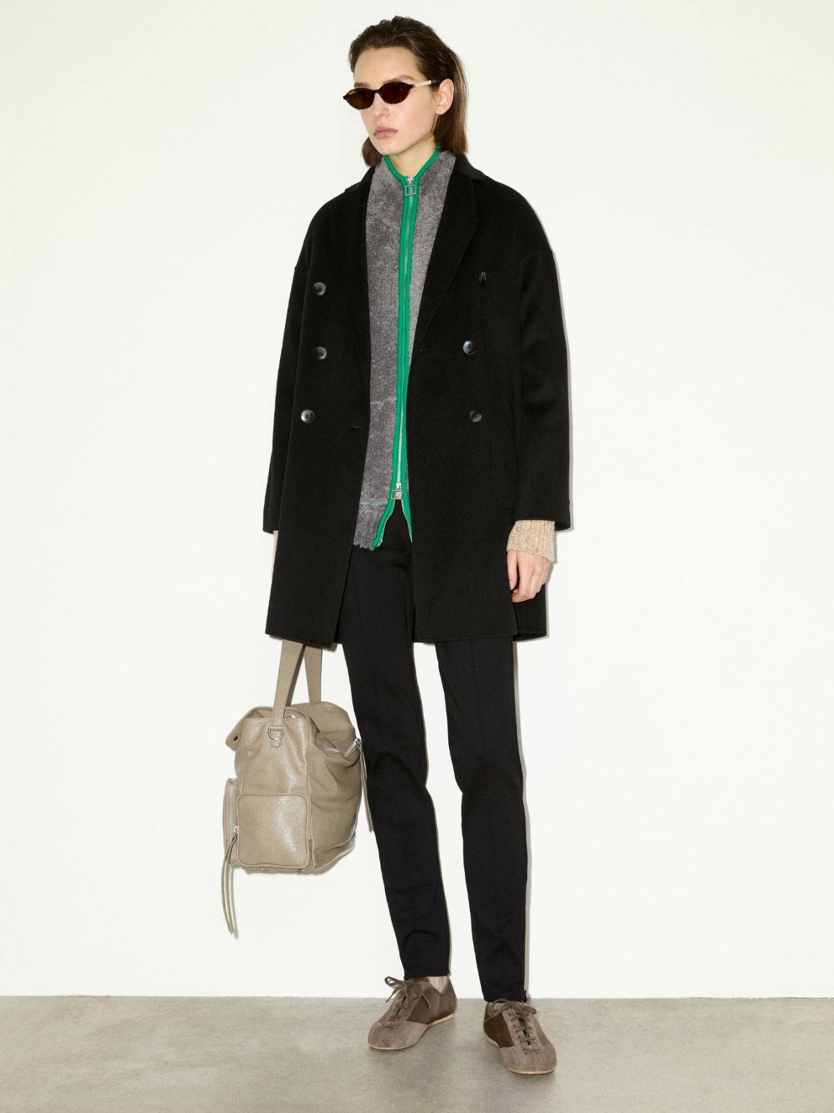 Double-woven wool coat - BLACK - MAX&Co. - 4