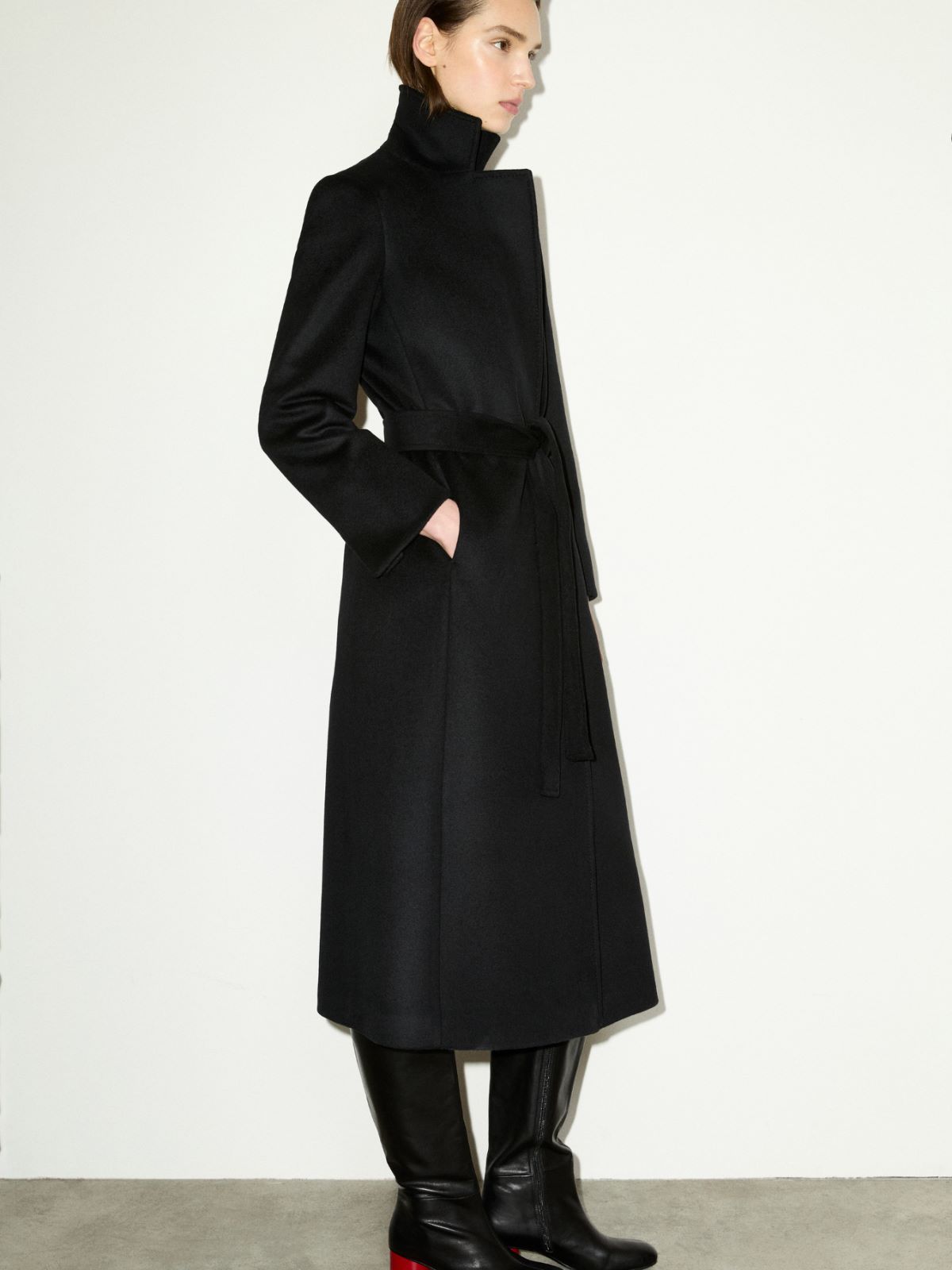 Longrun coat in drap - BLACK - MAX&Co. - 4