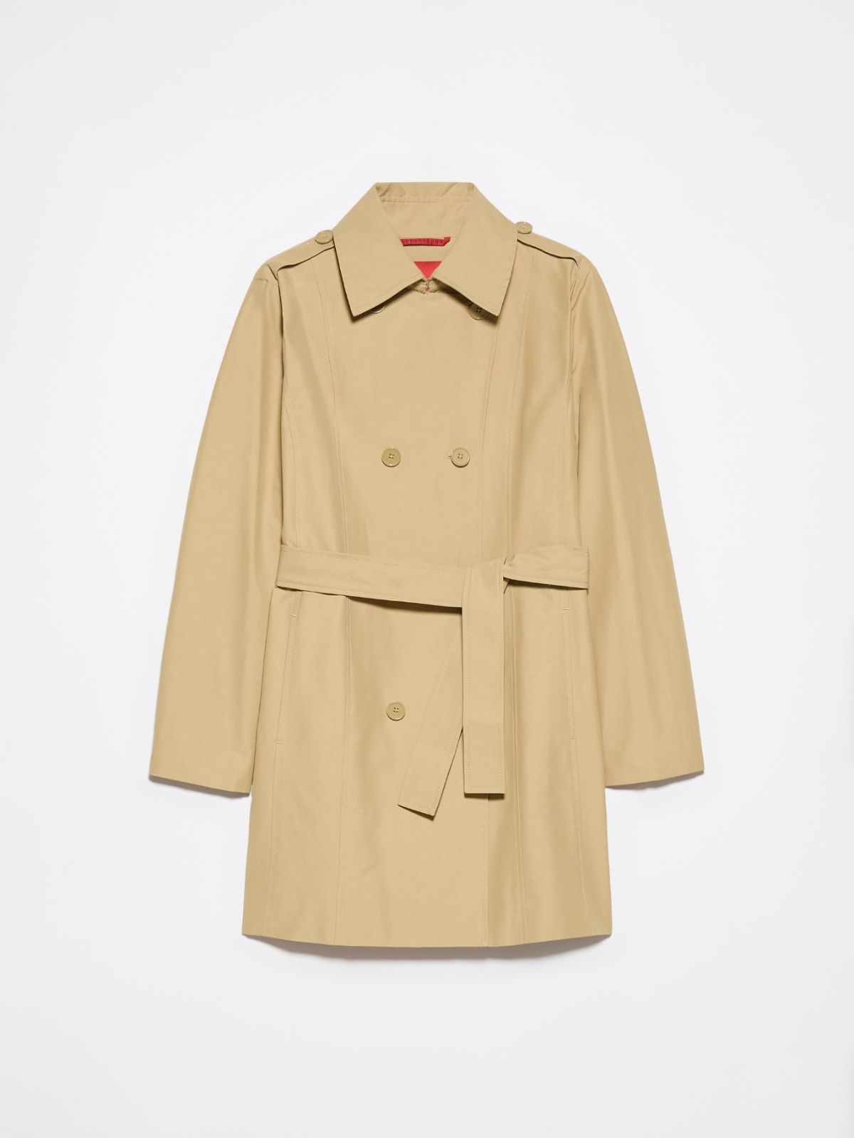 Double-breasted trench coat in ottoman - BROWN - MAX&Co. - 6