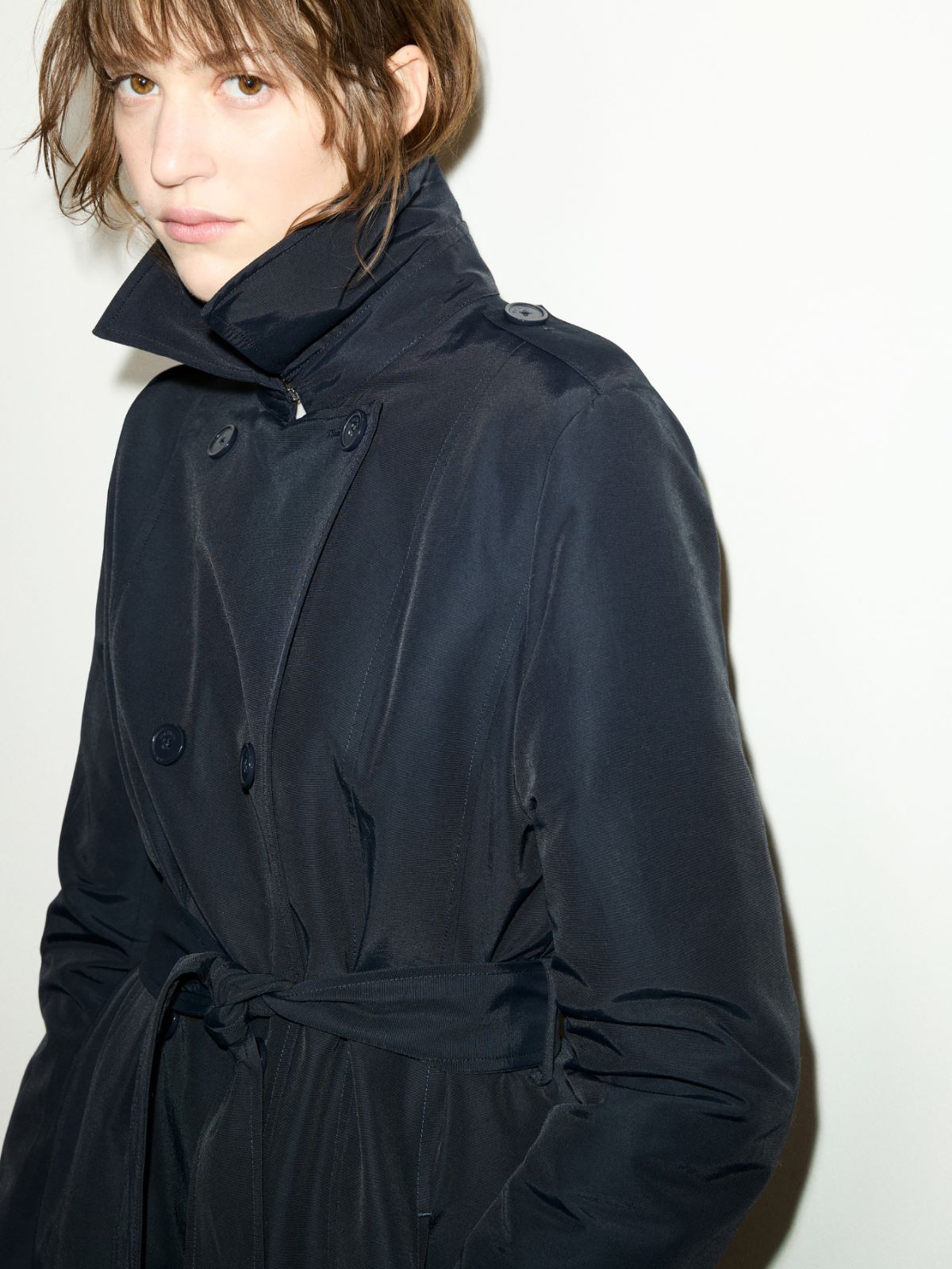 Ottoman midi trench coat - NAVY - MAX&Co. - 3