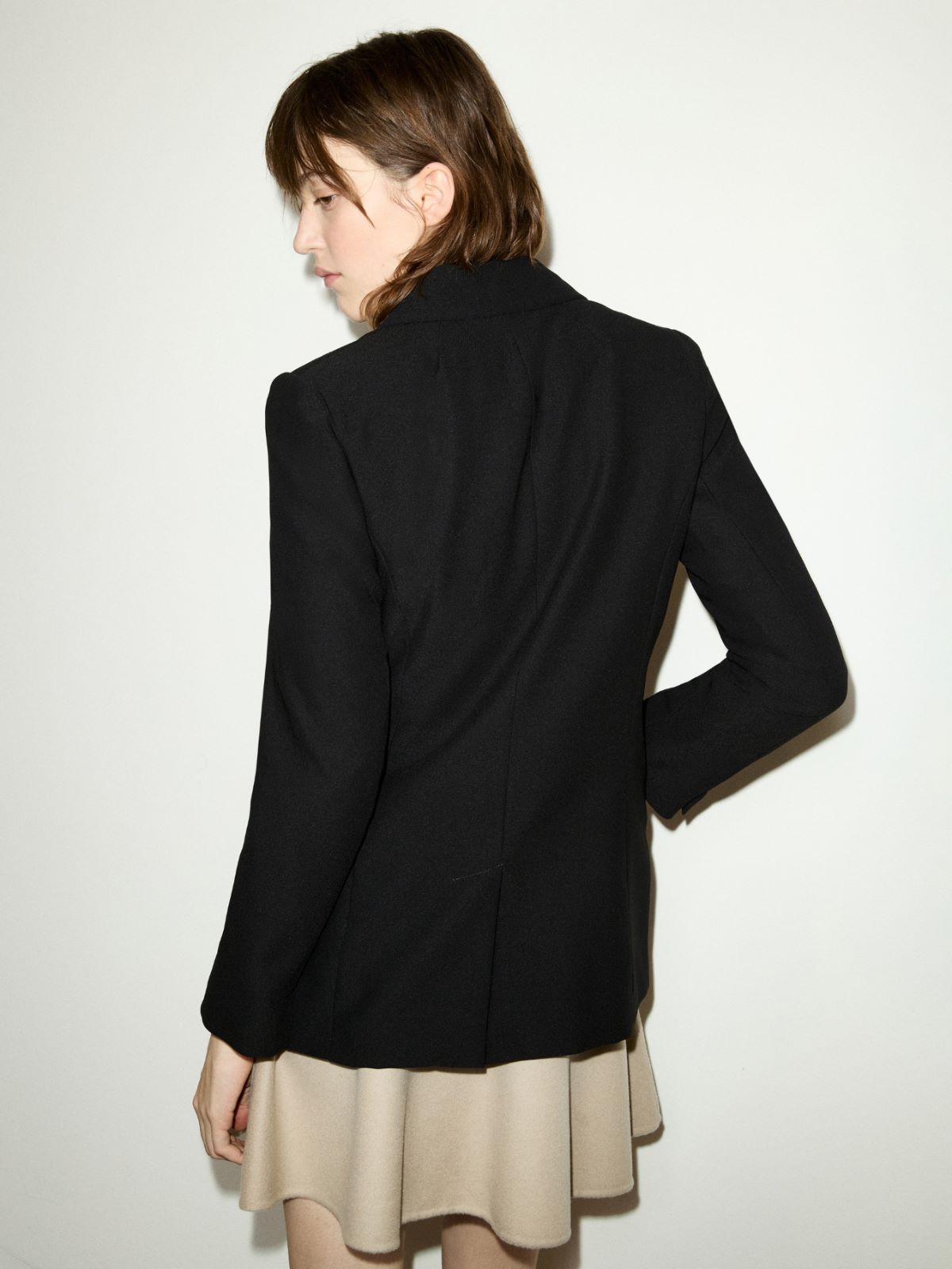 Envers satin blazer - BLACK - MAX&Co. - 2