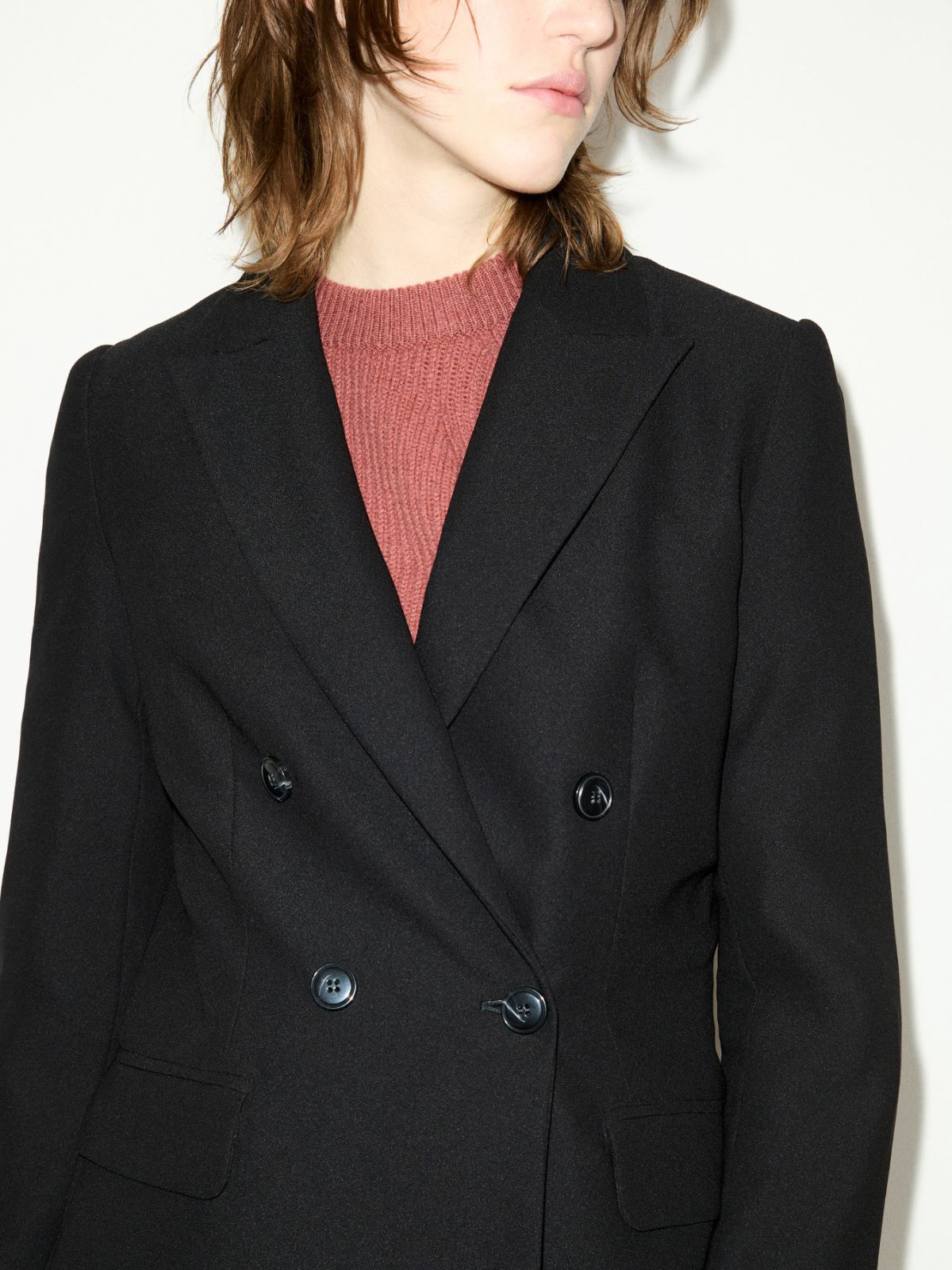 Envers satin blazer - BLACK - MAX&Co. - 3