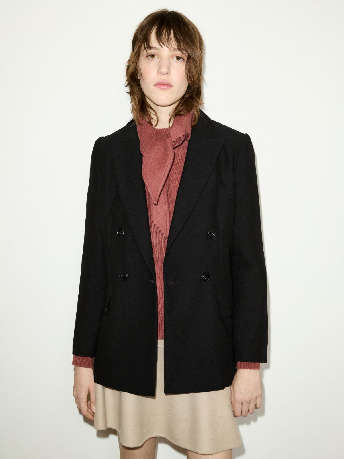 Envers satin blazer - BLACK - MAX&Co.