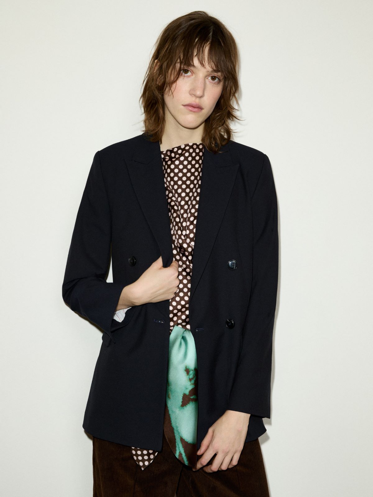 Double-breasted blazer - NAVY - MAX&Co.