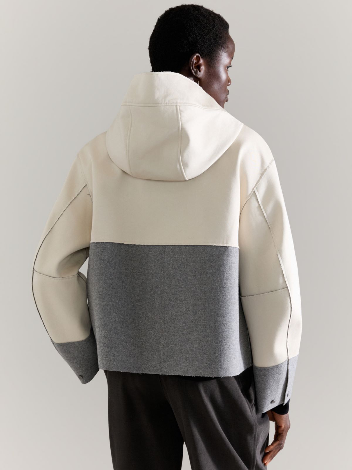 Colour-blocked jacket Raeburn &Co.llaboration - MELANGE GREY - MAX&Co. - 2