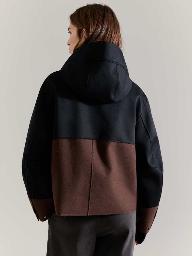 Colour-blocked jacket Raeburn &Co.llaboration - DARK BROWN - MAX&Co. - 2