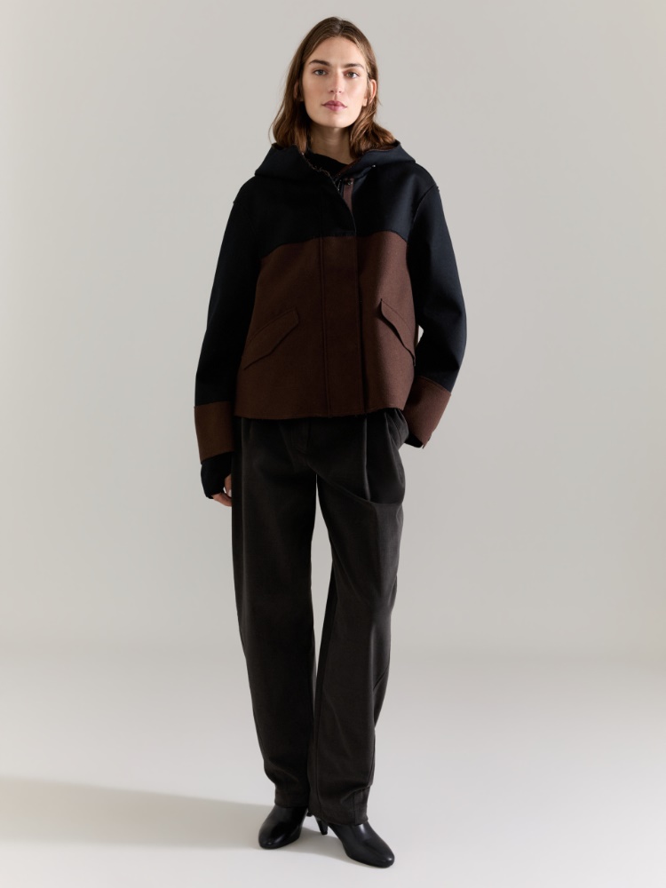 Colour-blocked jacket Raeburn &Co.llaboration - DARK BROWN - MAX&Co. - 5