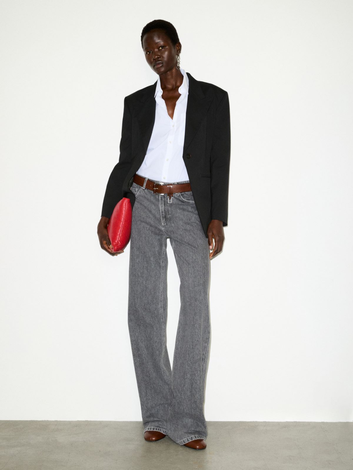 Loose-fitting poplin shirt - WHITE - MAX&Co. - 4