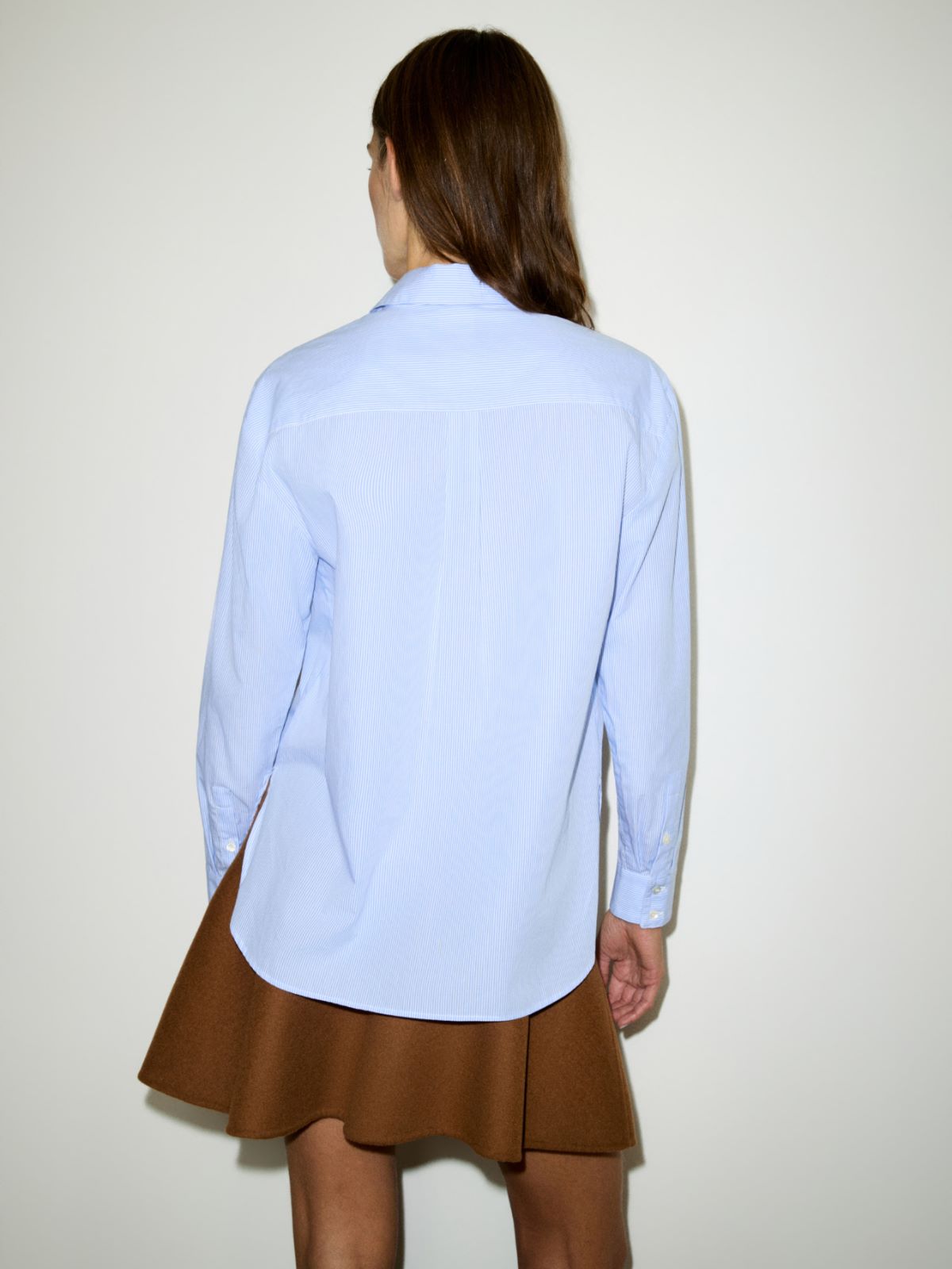 Loose-fitting poplin shirt - SKY-BLUE - MAX&Co. - 2
