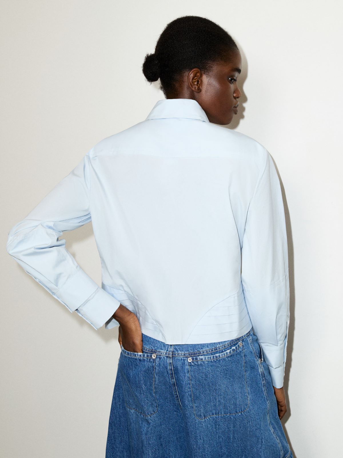 Boxy shirt Sami Miró &Co.llaboration - LIGHT BLUE - MAX&Co. - 2