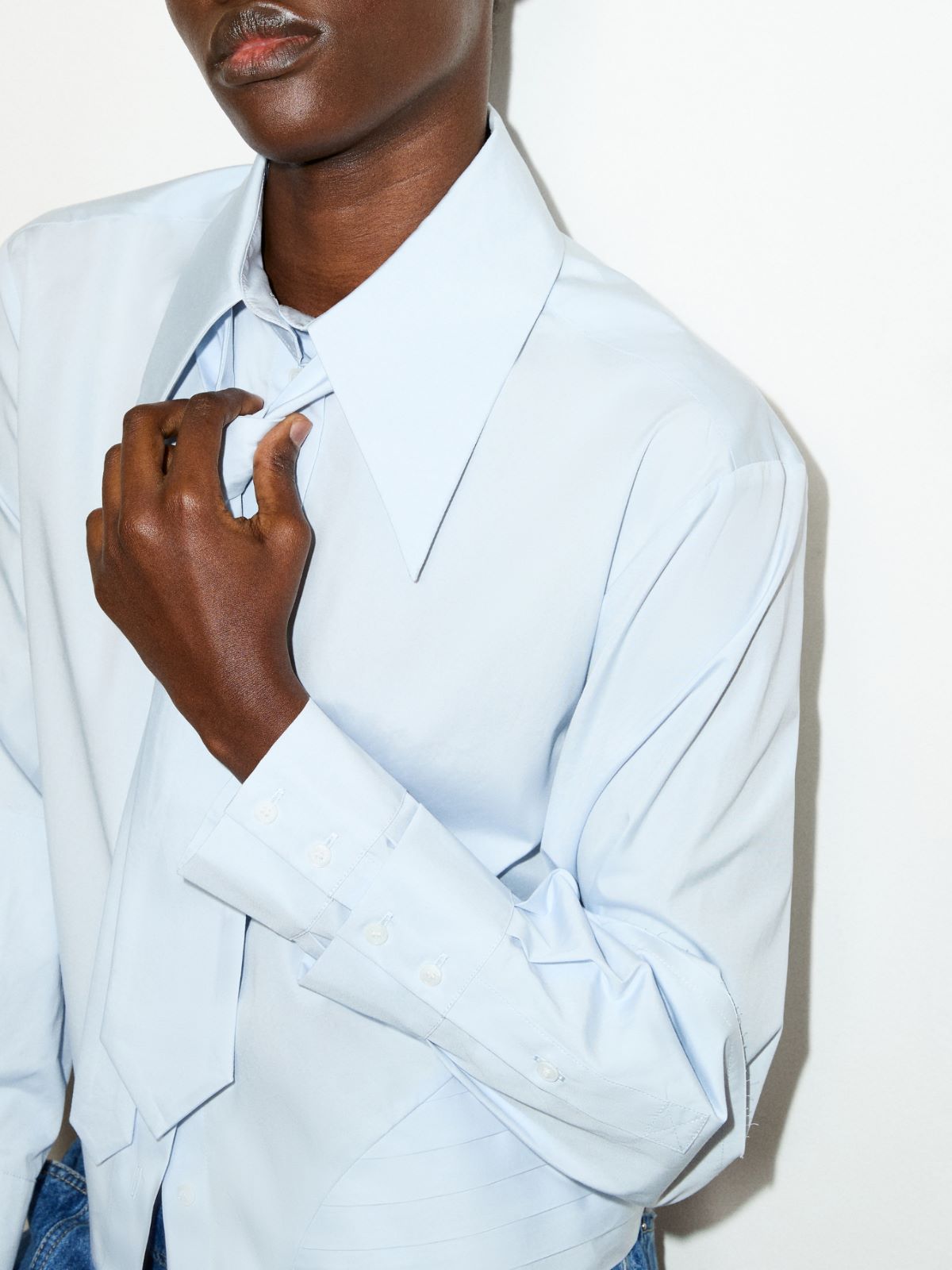 Boxy shirt Sami Miró &Co.llaboration - LIGHT BLUE - MAX&Co. - 4