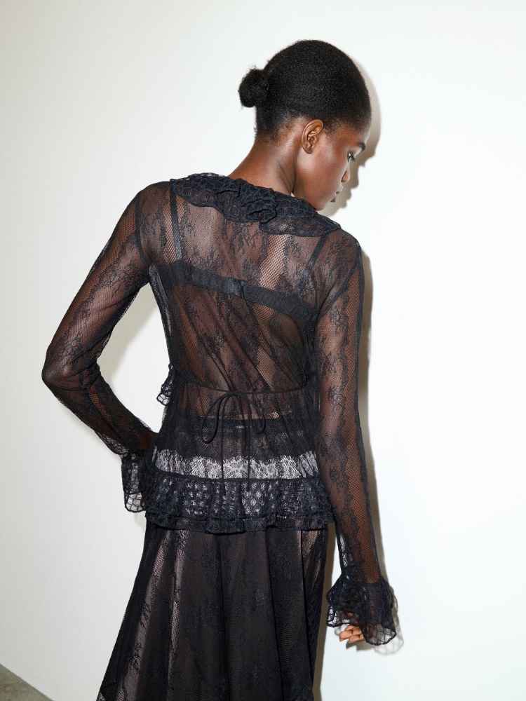 Blusa in pizzo Sami Miró &Co.llaboration - NERO - MAX&Co. - 2