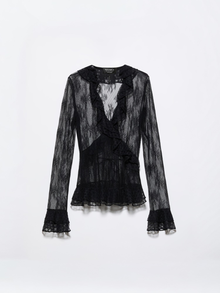Blusa in pizzo Sami Miró &Co.llaboration - NERO - MAX&Co. - 5