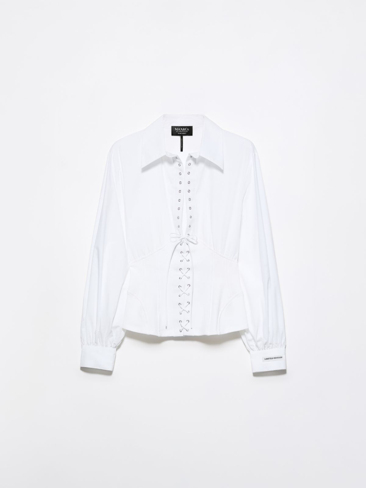 Bustier shirt Sami Miró &Co.llaboration - OPTICAL WHITE - MAX&Co. - 5