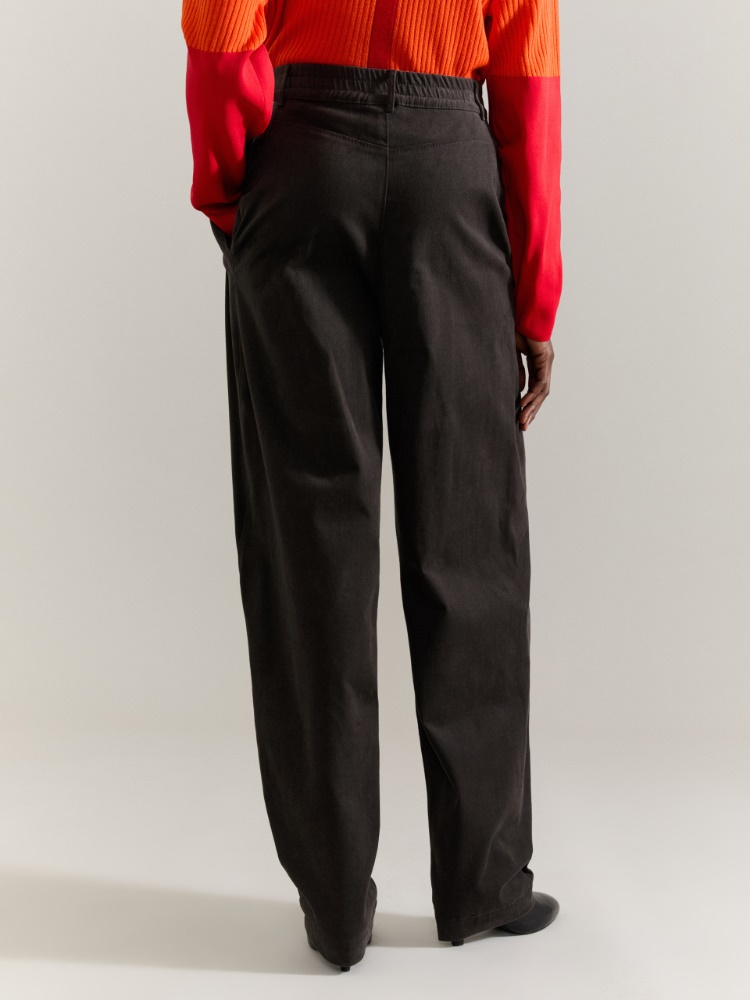 Barrel-leg trousers Raeburn &Co.llaboration - BURNT BROWN - MAX&Co. - 2