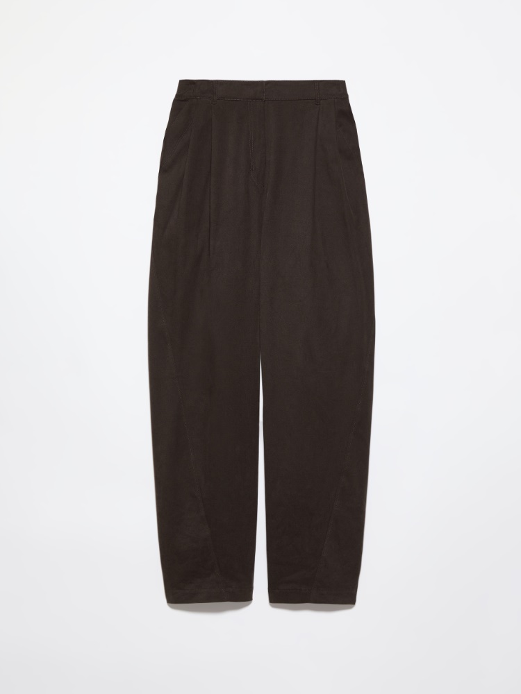 Barrel-leg trousers Raeburn &Co.llaboration - BURNT BROWN - MAX&Co. - 5