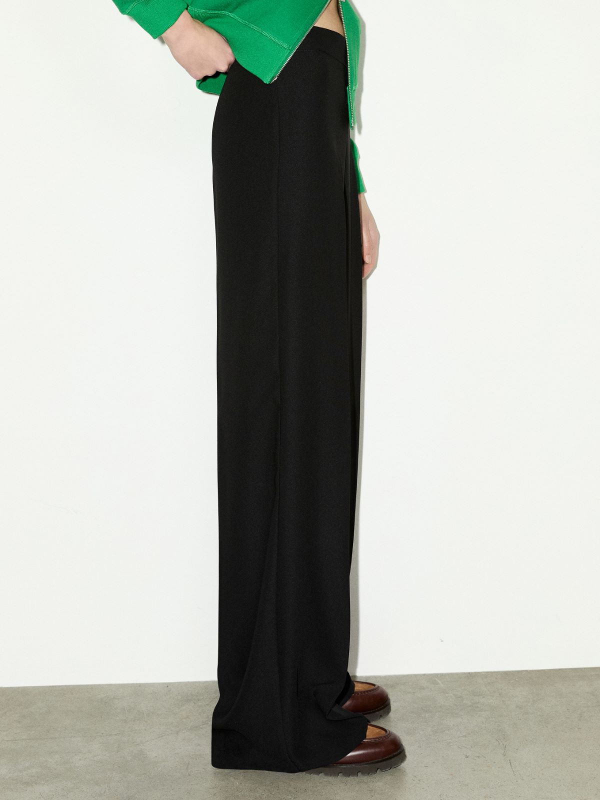 Envers satin trousers - BLACK - MAX&Co. - 3