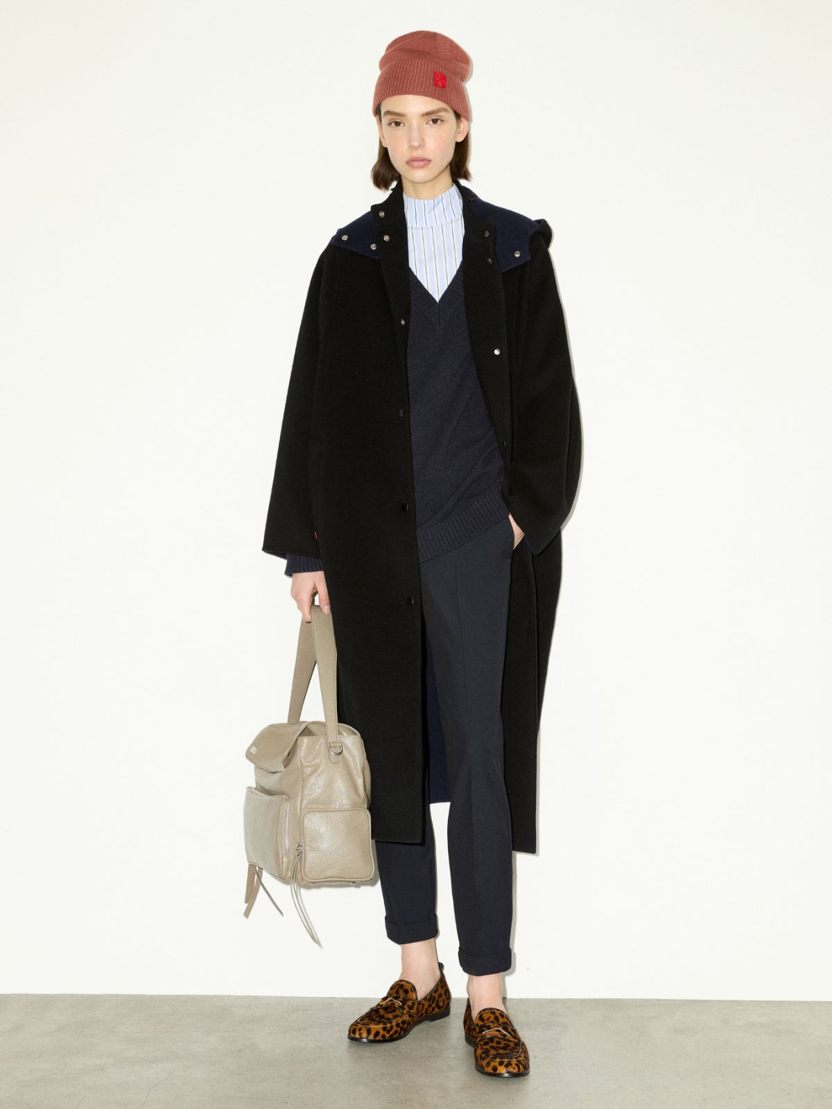 Slim trousers with turn-ups - NAVY - MAX&Co. - 5