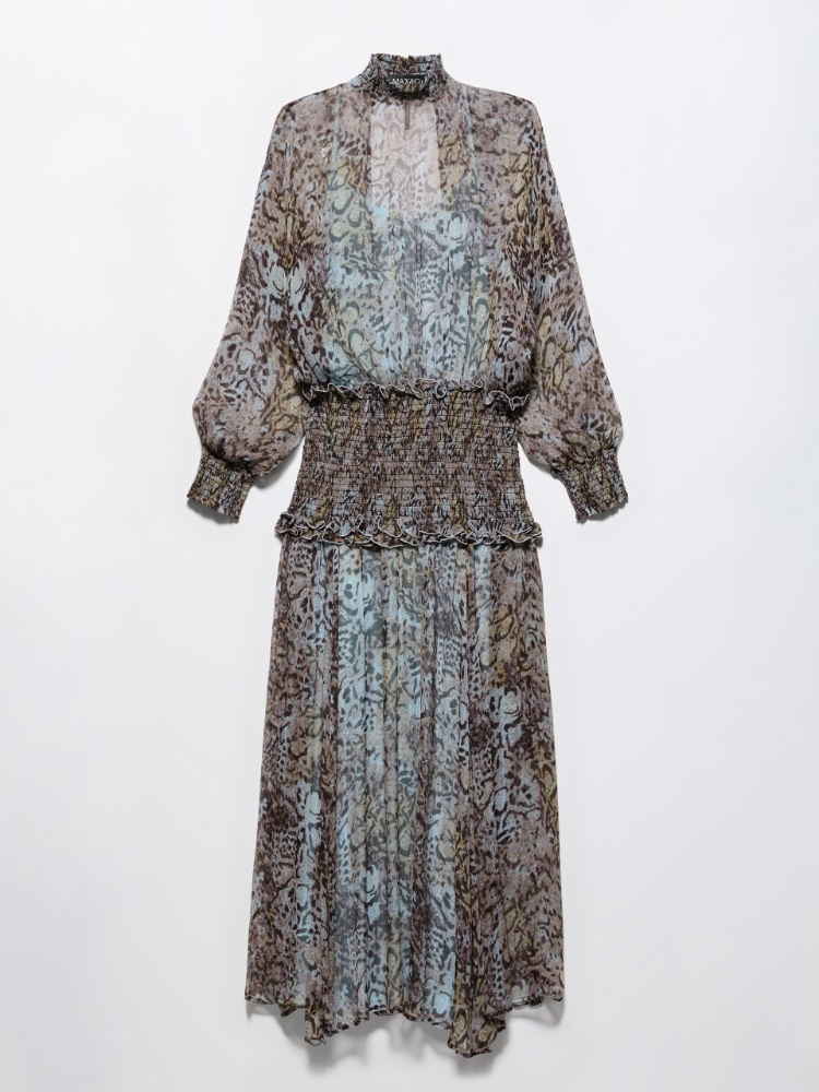 Crepon dress Sami Miró &Co.llaboration - BLUE-GREY - MAX&Co. - 5