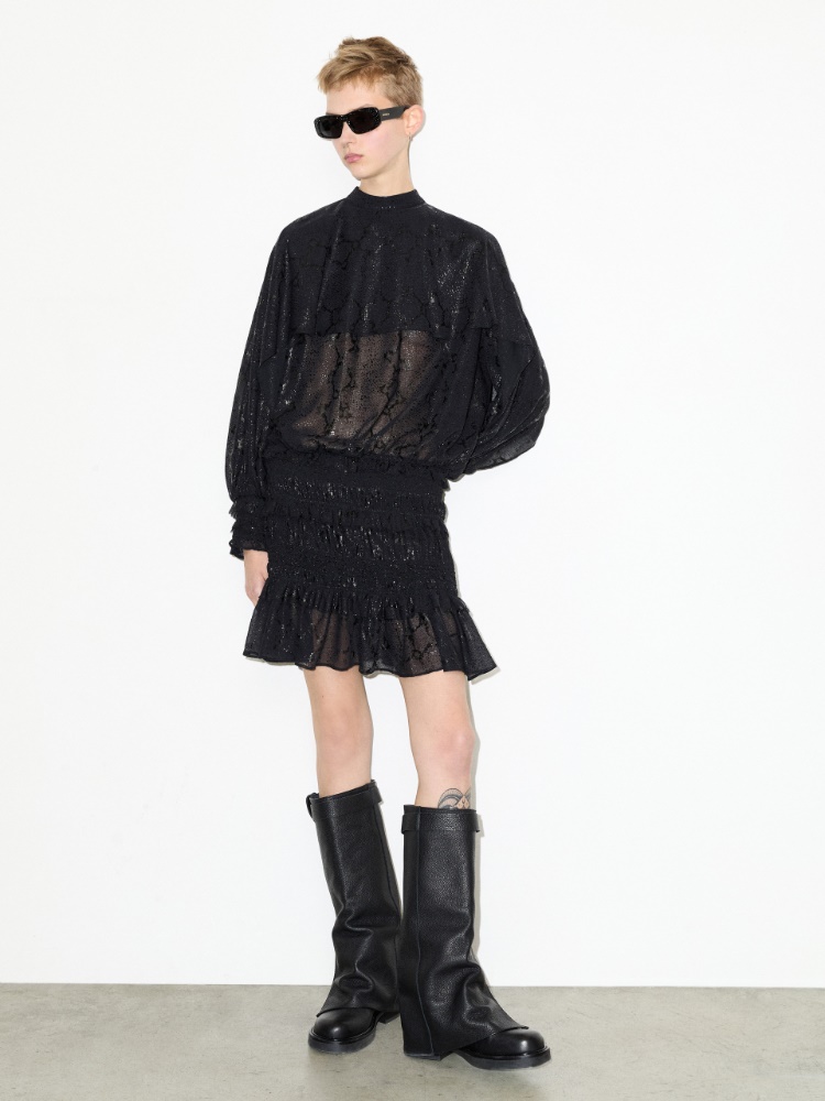 Crepon dress Sami Miró &Co.llaboration - BLACK - MAX&Co. - 4