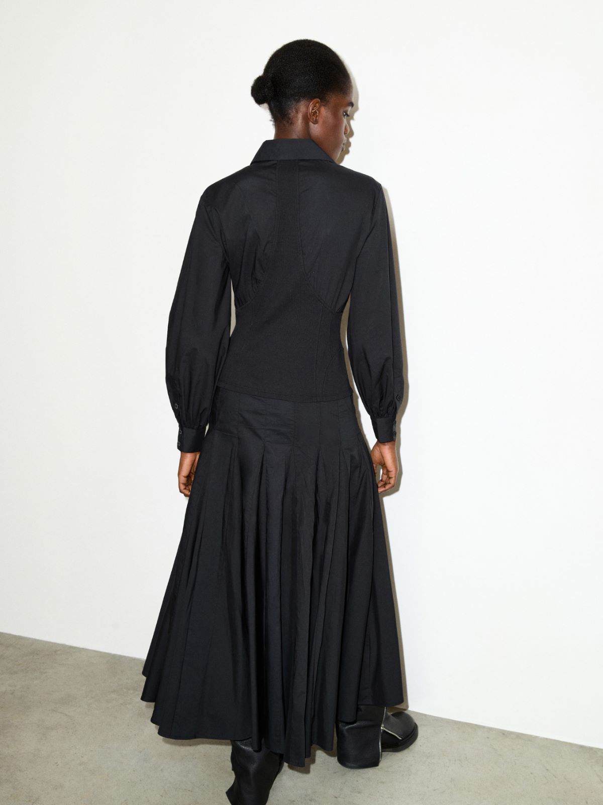 Shirt dress Sami Miró &Co.llaboration - BLACK - MAX&Co. - 2
