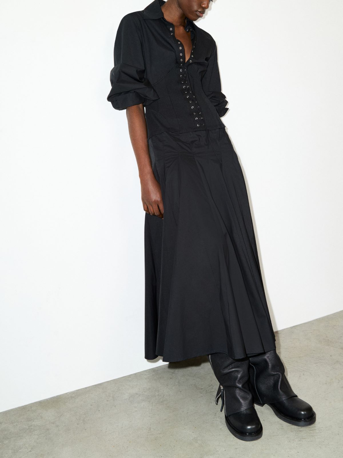 Shirt dress Sami Miró &Co.llaboration - BLACK - MAX&Co. - 4