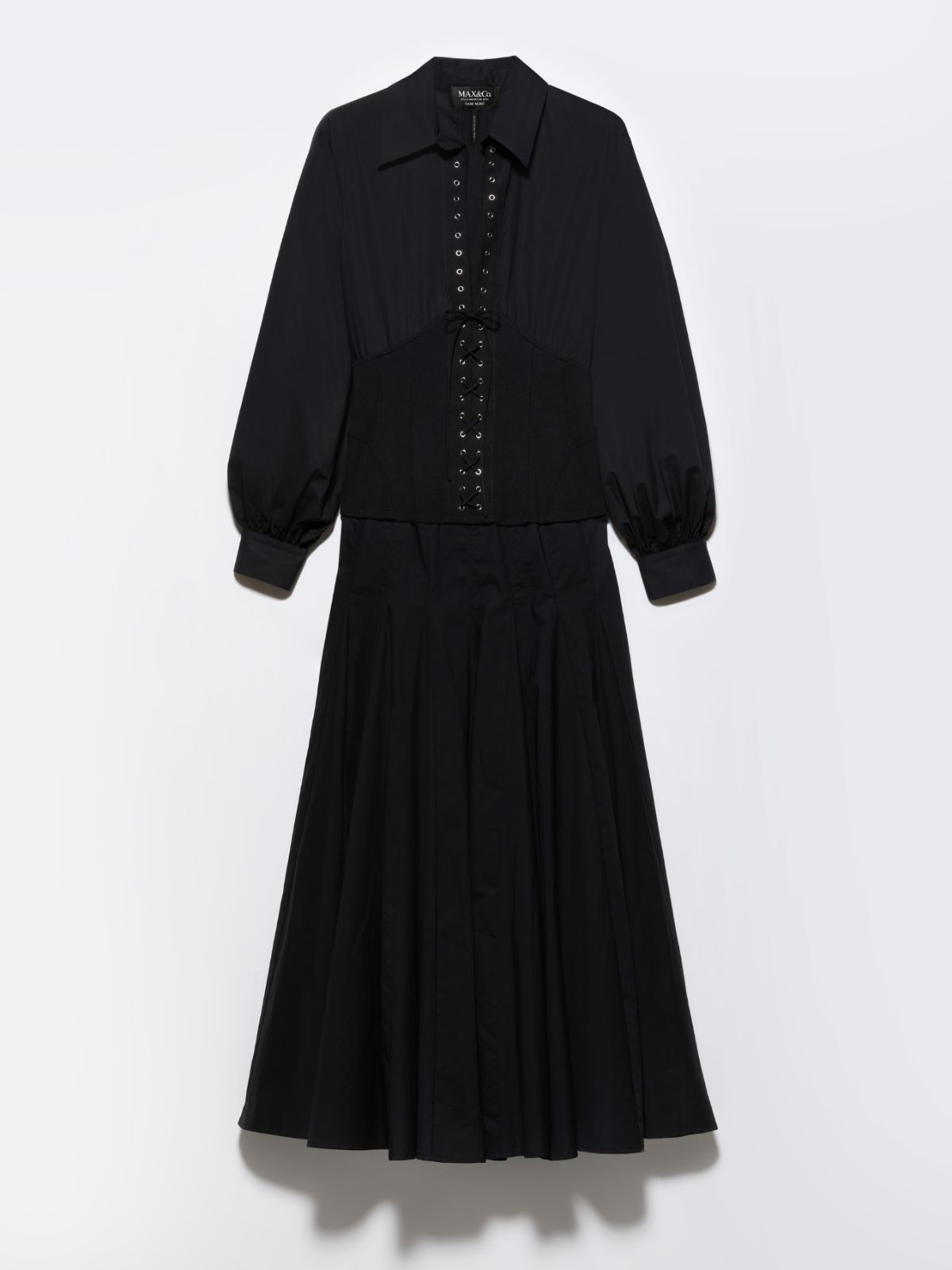 Shirt dress Sami Miró &Co.llaboration - BLACK - MAX&Co. - 5