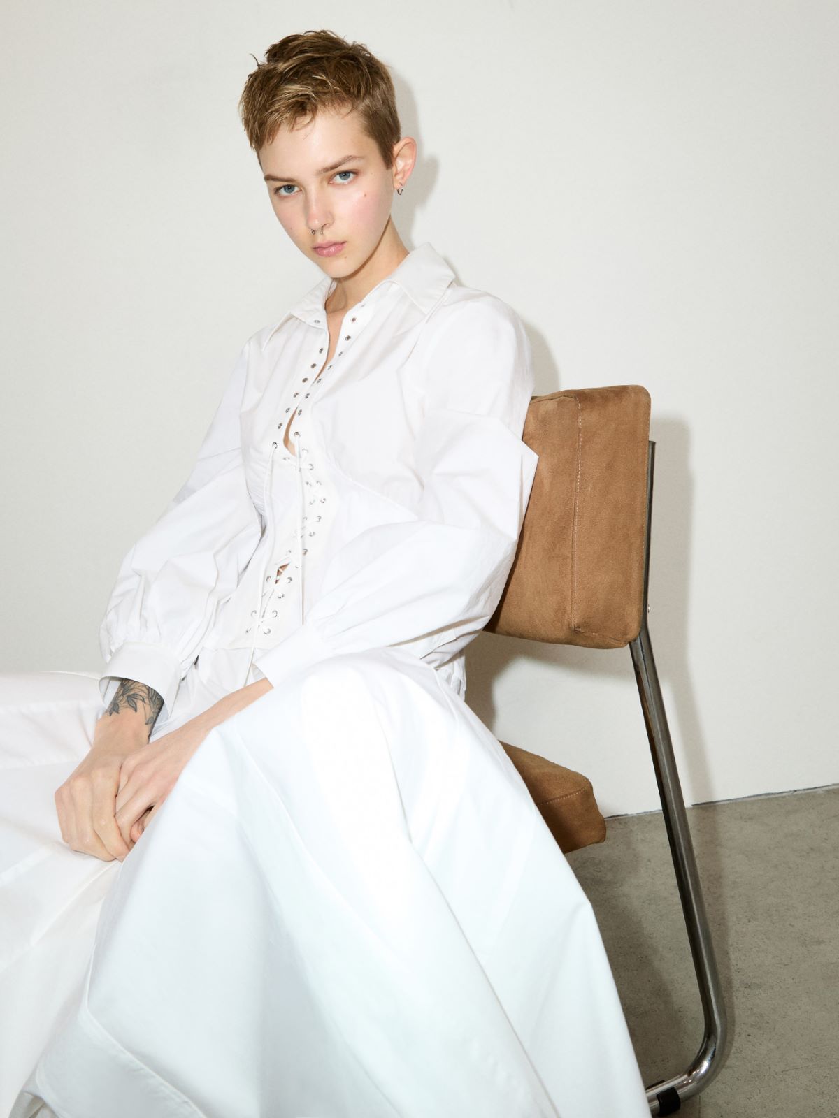 Shirt dress Sami Miró &Co.llaboration - WHITE - MAX&Co. - 3