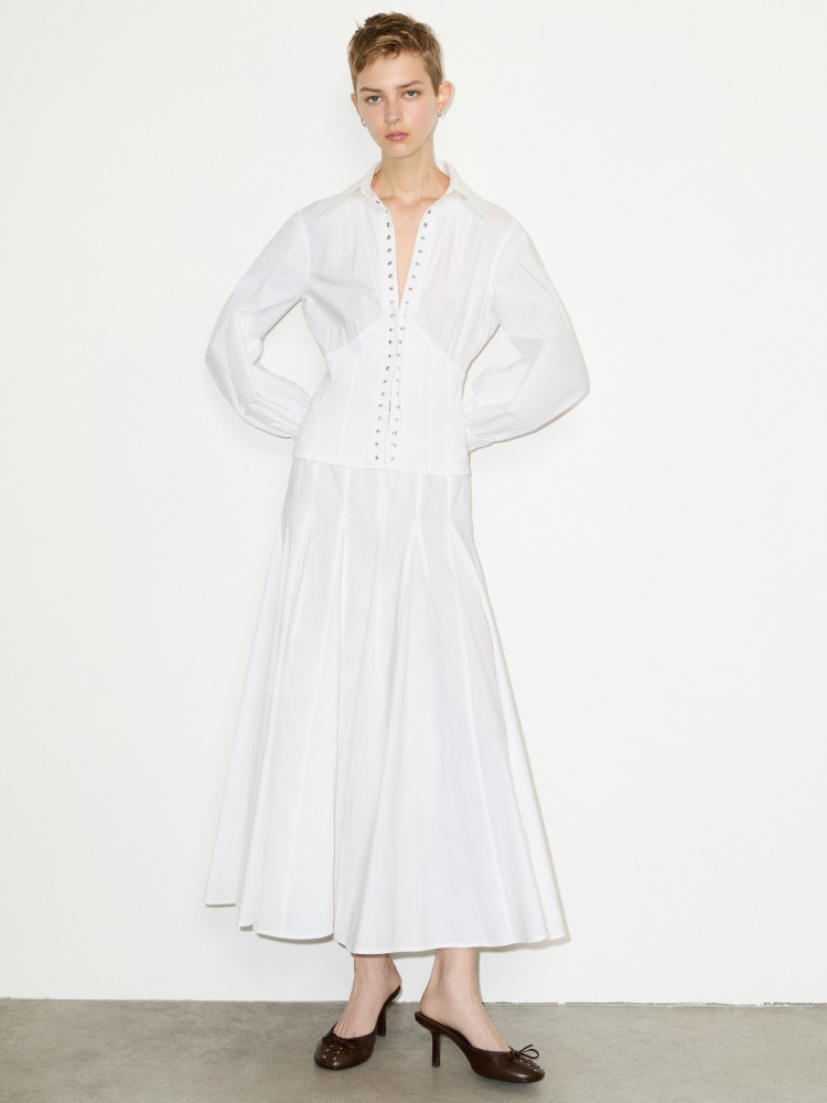 Shirt dress Sami Miró &Co.llaboration - WHITE - MAX&Co. - 4