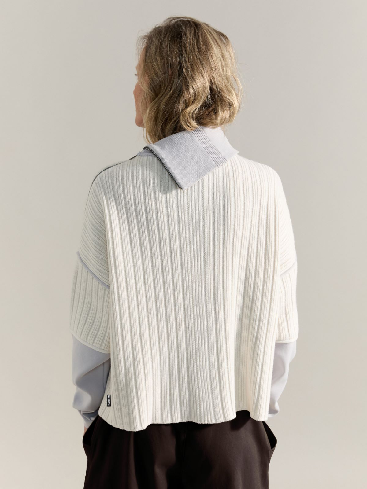 Colour-block sweater Raeburn &Co.llaboration - WOOL WHITE - MAX&Co. - 2