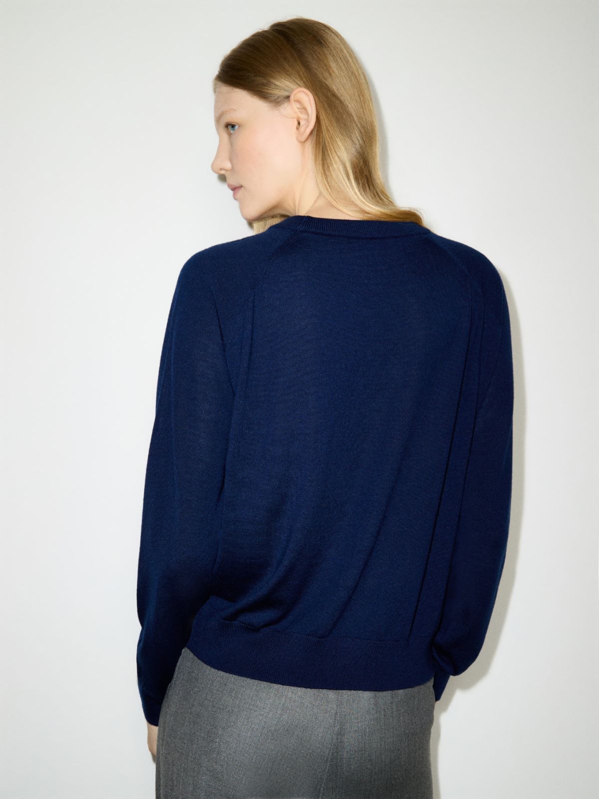 Pure merino wool jumper - NAVY - MAX&Co. - 2