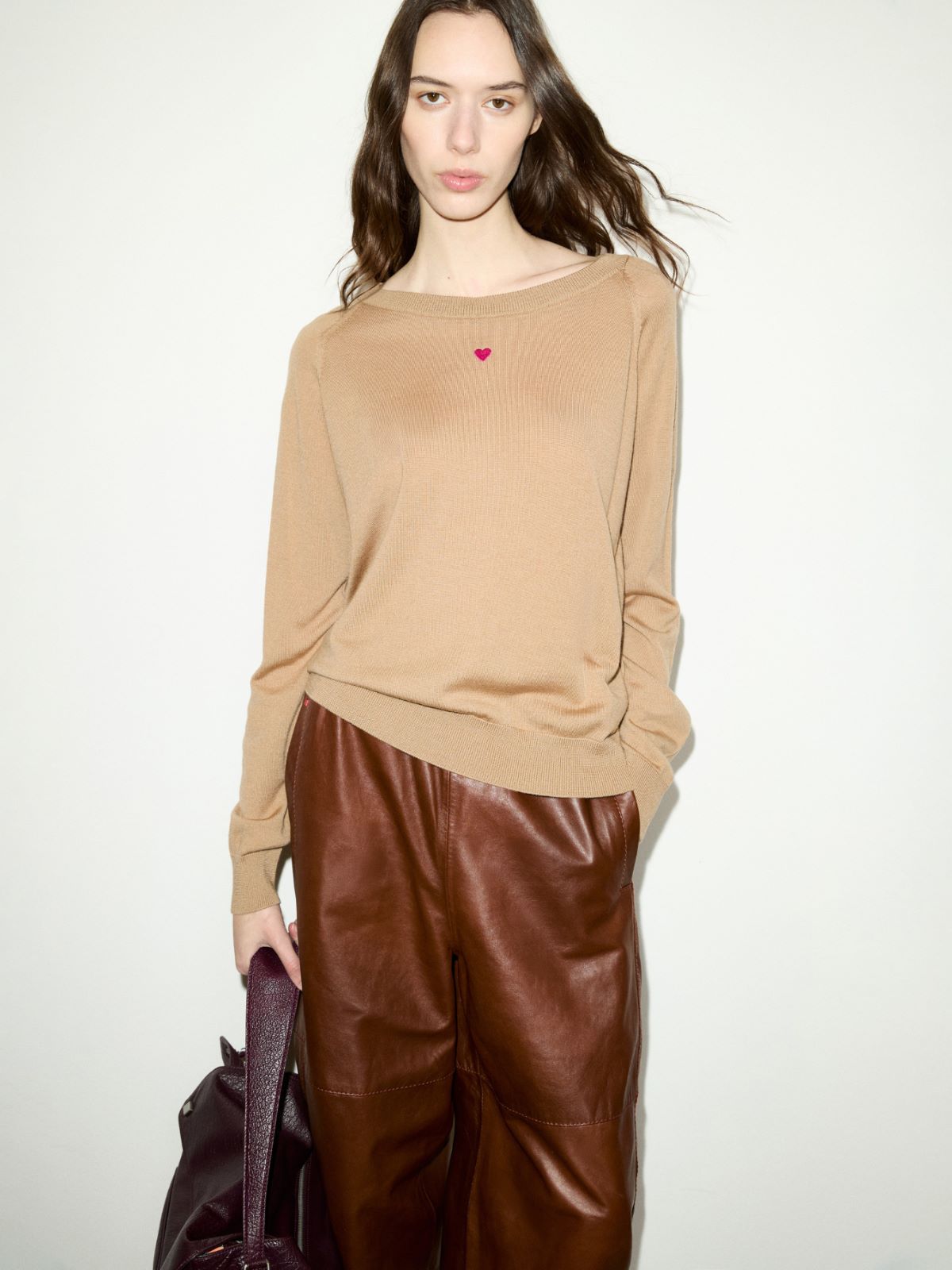 Pure merino wool jumper - CAMEL - MAX&Co.