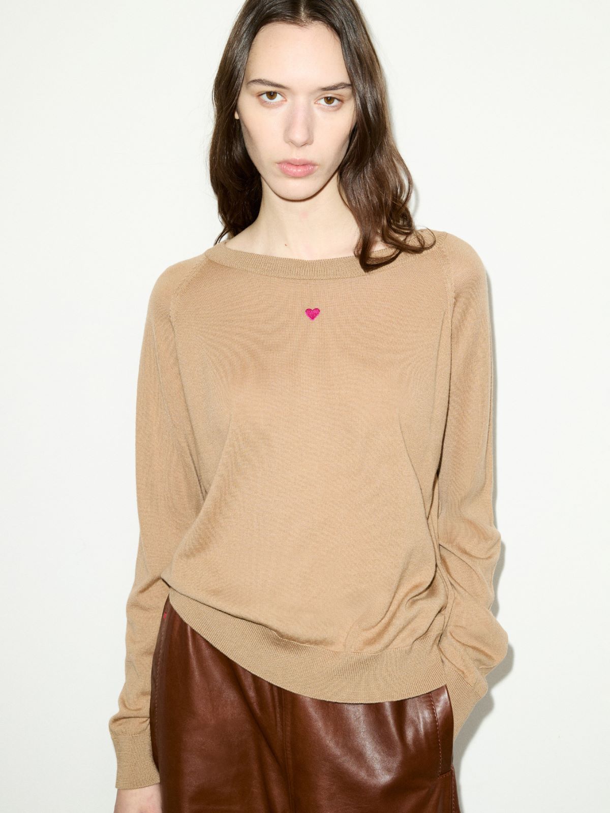 Pure merino wool jumper - CAMEL - MAX&Co. - 4