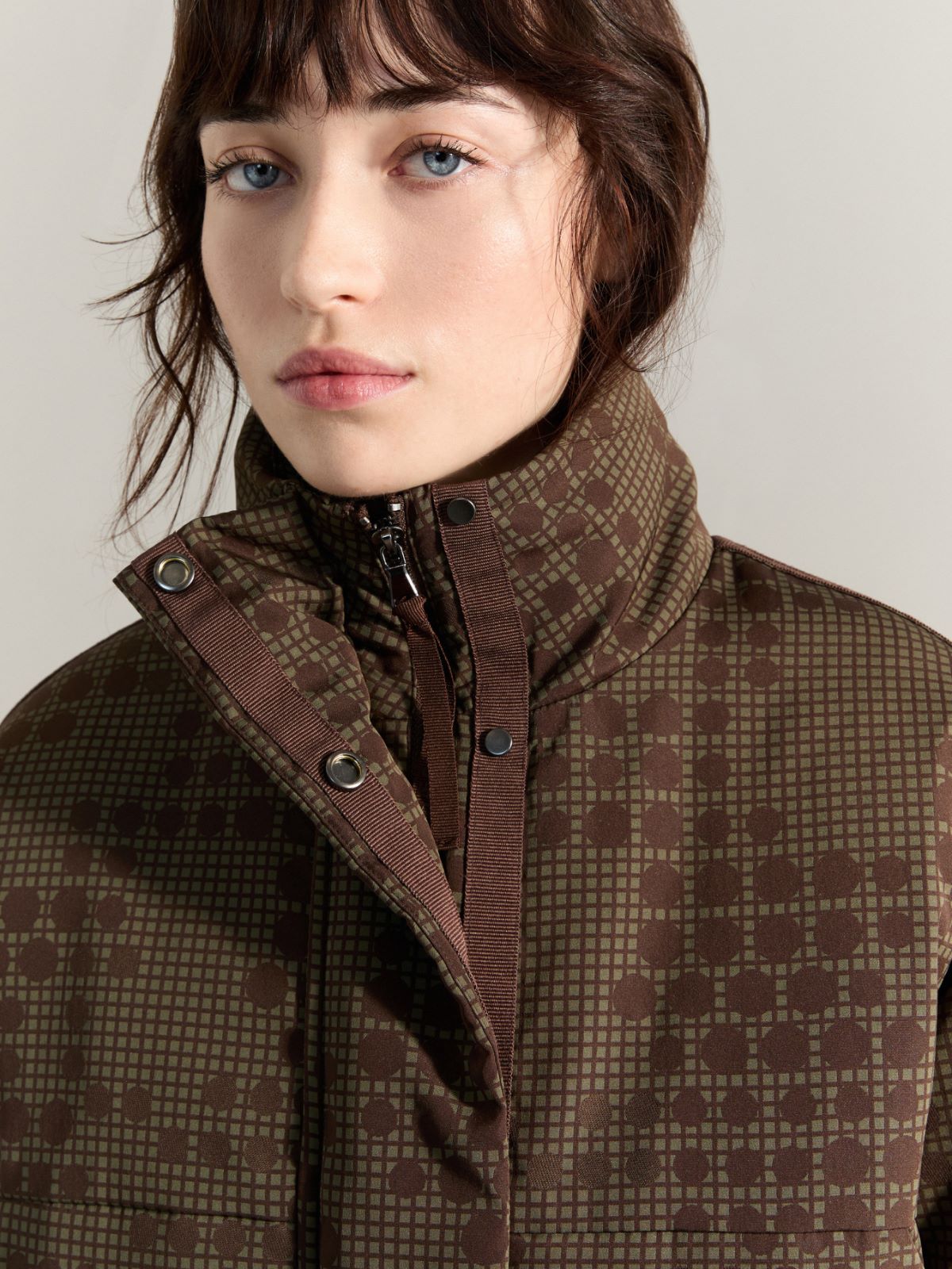 Jacquard down jacket Raeburn &Co.llaboration - KAKI - MAX&Co. - 3