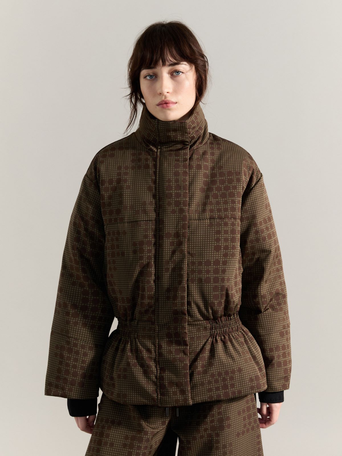 Jacquard down jacket Raeburn &Co.llaboration - KAKI - MAX&Co.
