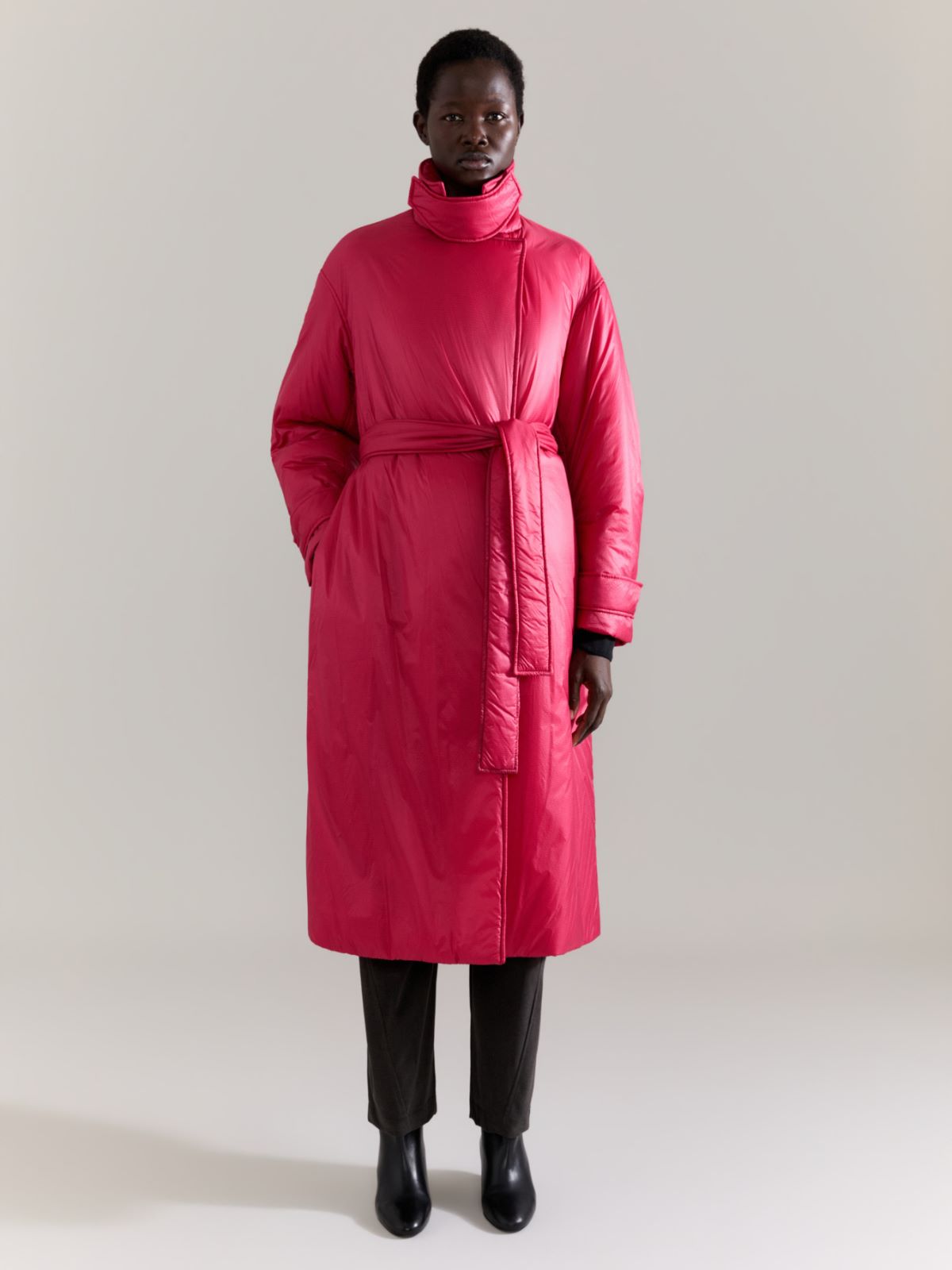 Padded coat Raeburn &Co.llaboration - CHERRY - MAX&Co.